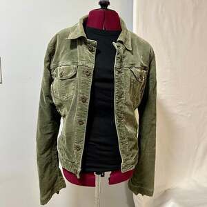 Y2K “The Iris” Olive Green Corduroy Jacket,  AG Adriano Goldschmied, Medium